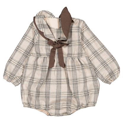Romper CADET - beige tartan [Maison Marelle](26FW)drop1 14
