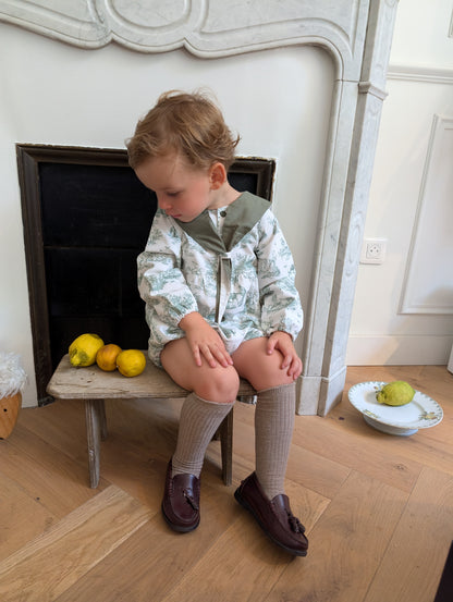 Romper CAMBON - green jouy [Maison Marelle](26FW)drop1 1
