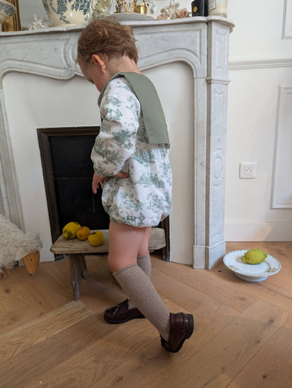 Romper CAMBON - green jouy [Maison Marelle](26FW)drop1 2