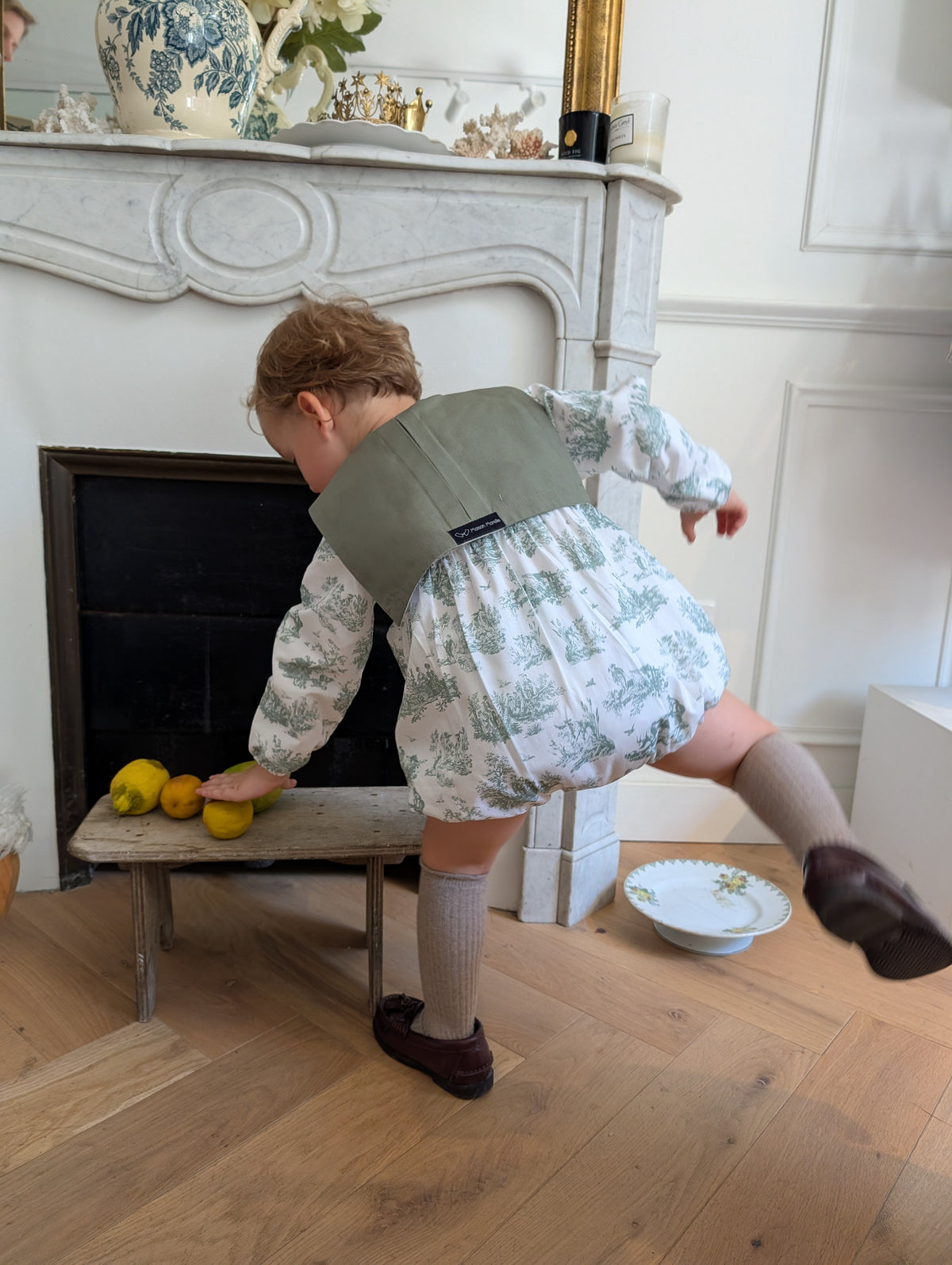 Romper CAMBON - green jouy [Maison Marelle](26FW)drop1 4