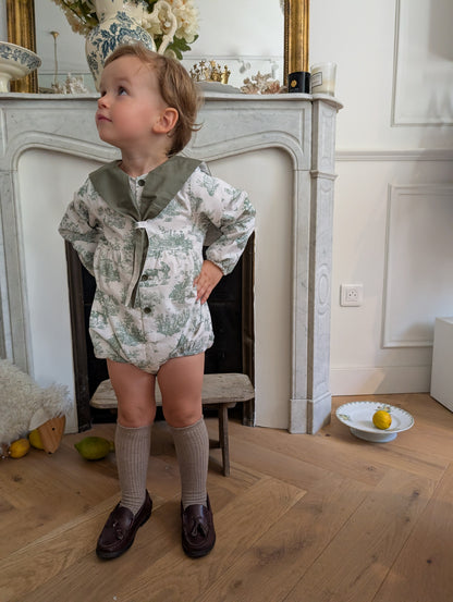 Romper CAMBON - green jouy [Maison Marelle](26FW)drop1 6