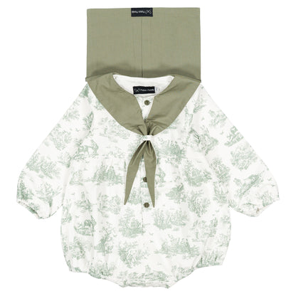 Romper CAMBON - green jouy [Maison Marelle](26FW)drop1 8