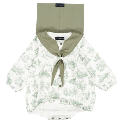 Romper CAMBON - green jouy [Maison Marelle](26FW)drop1 9