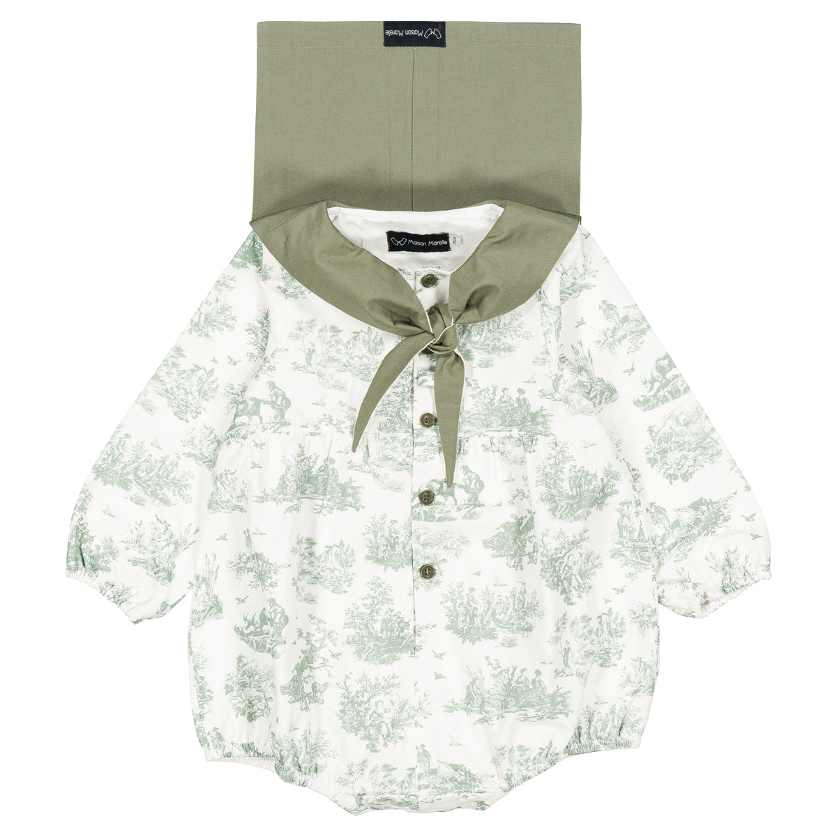 Romper CAMBON - green jouy [Maison Marelle](26FW)drop1 10
