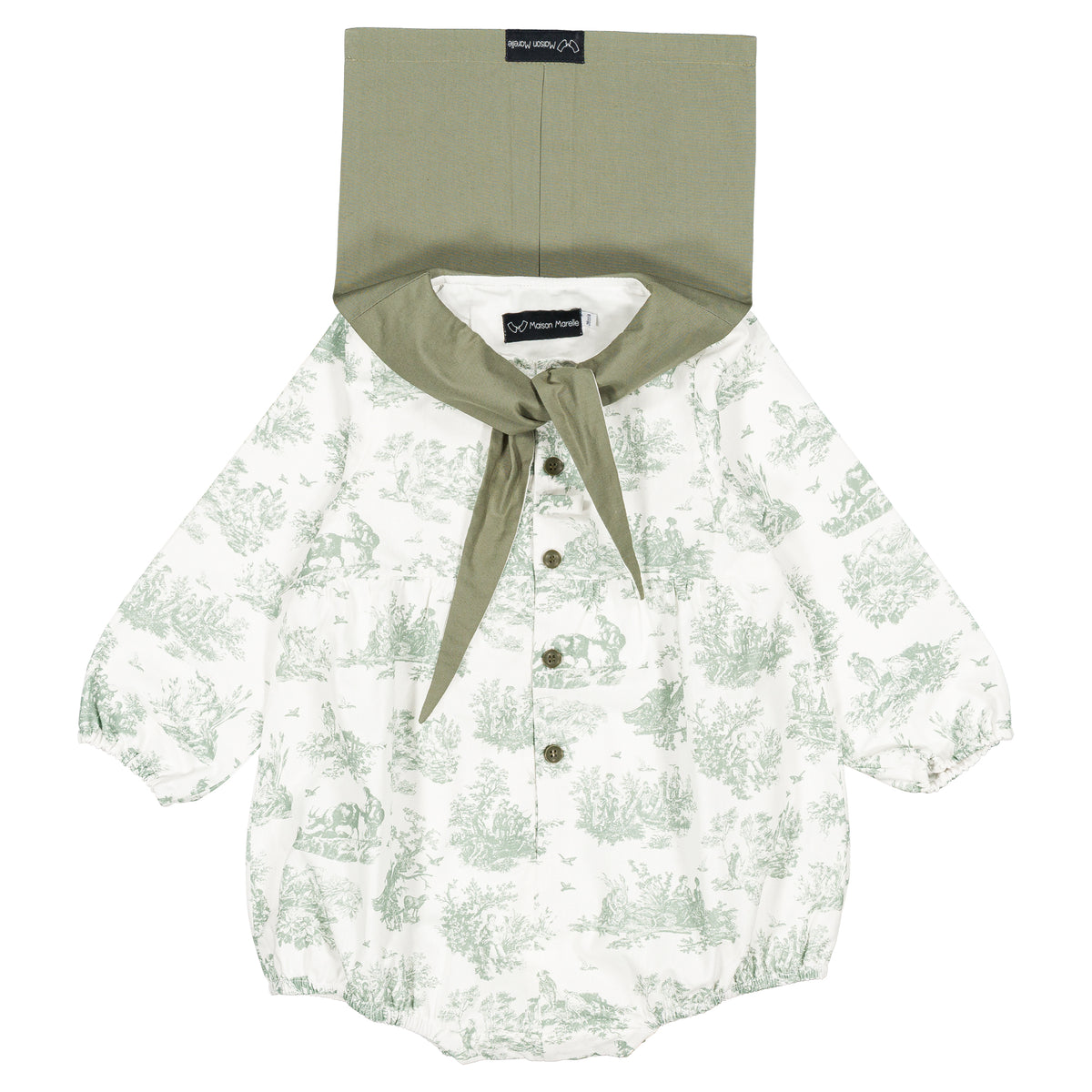 Romper CAMBON - green jouy [Maison Marelle](26FW)drop1 11