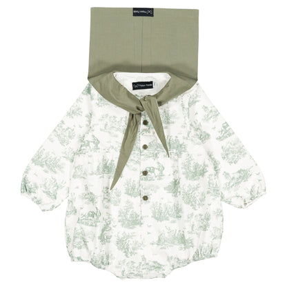 Romper CAMBON - green jouy [Maison Marelle](26FW)drop1 11