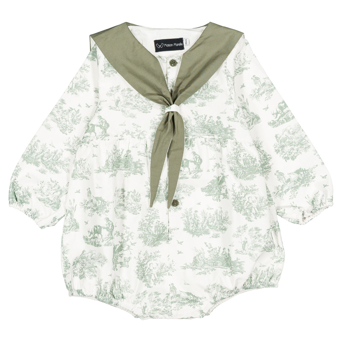 Romper CAMBON - green jouy [Maison Marelle](26FW)drop1 12