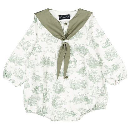 Romper CAMBON - green jouy [Maison Marelle](26FW)drop1 12