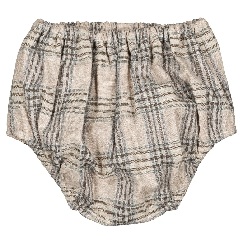 Bloomer CHAILLOT - beige tartan [Maison Marelle](26FW)drop1 3