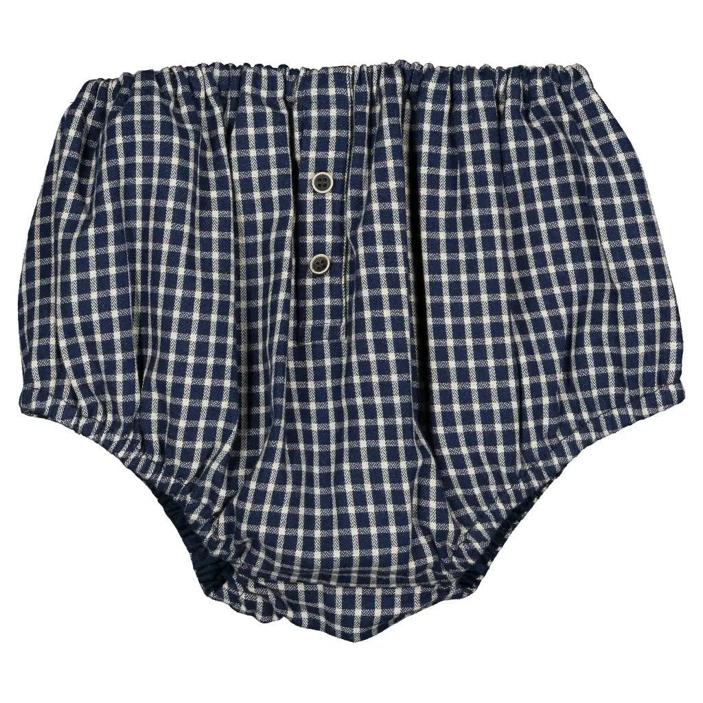 Bloomer CHAILLOT - blue&ecru check [Maison Marelle](26FW)drop1 1