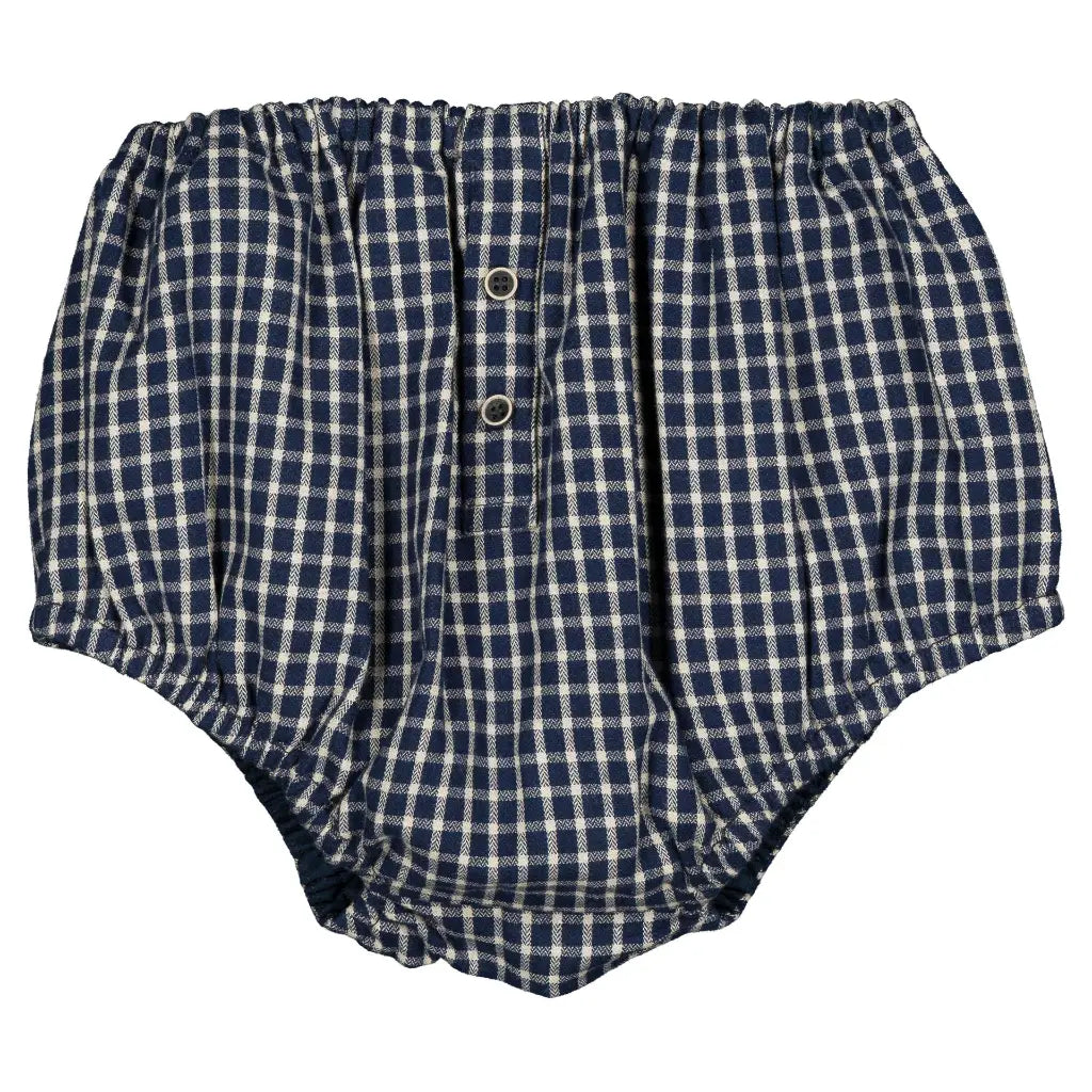 Bloomer CHAILLOT - blue&ecru check [Maison Marelle](26FW)drop1 2