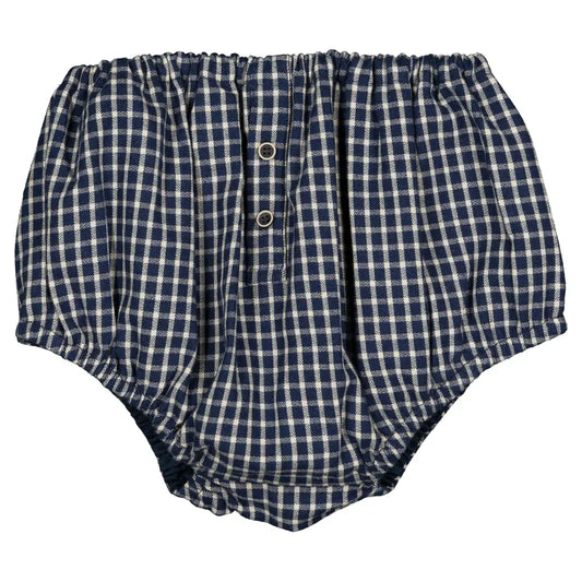Bloomer CHAILLOT - blue&ecru check [Maison Marelle](26FW)drop1 2