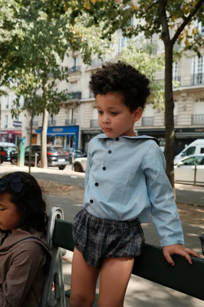 Bloomer CHAILLOT - blue tartan [Maison Marelle](26FW)drop1 2