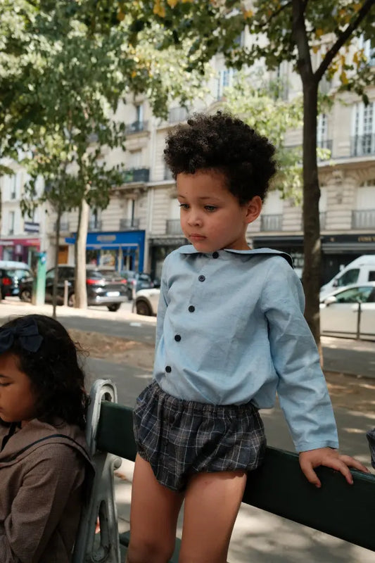 Bloomer CHAILLOT - blue tartan [Maison Marelle](26FW)drop1 2