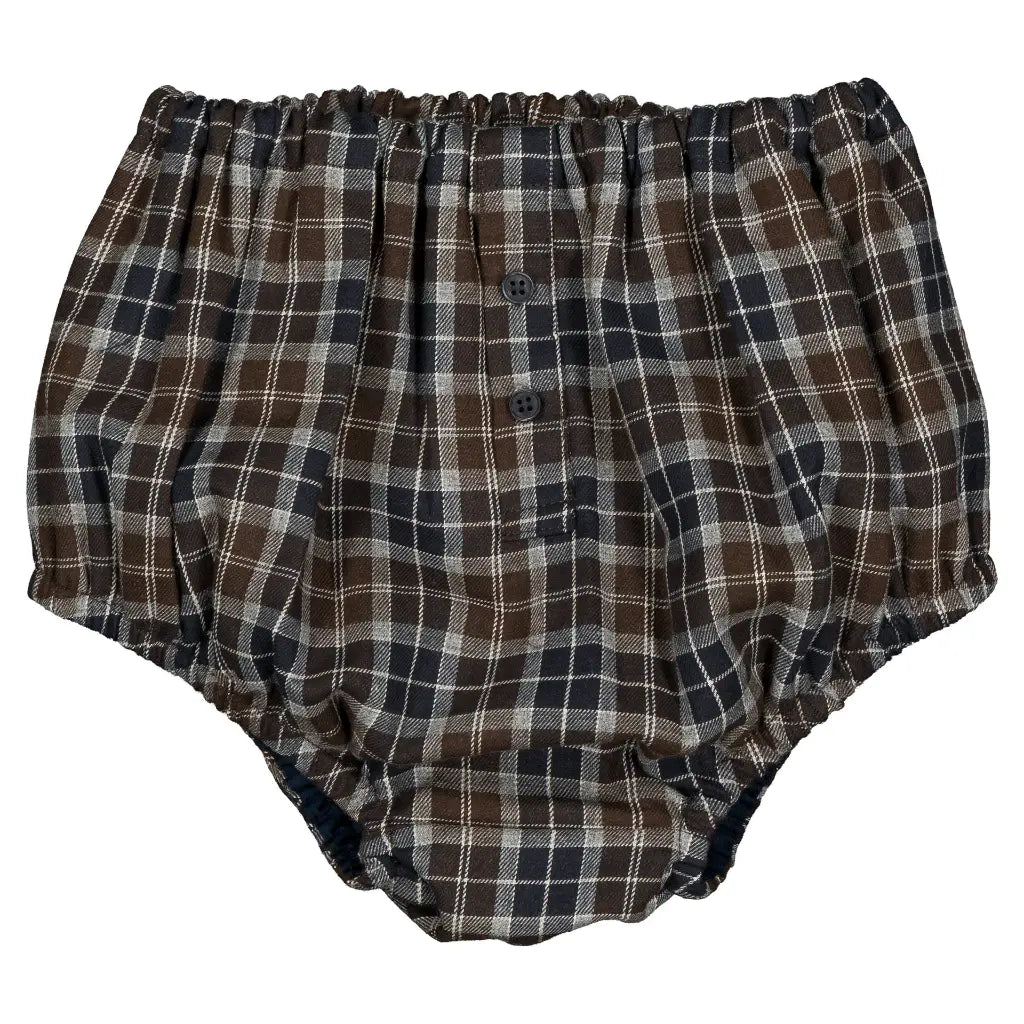 Bloomer CHAILLOT - brown tartan [Maison Marelle](26FW)drop1 3