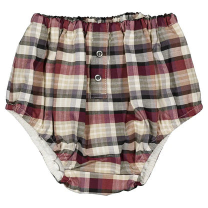 Bloomer CHAILLOT - burgundy&beige tartan [Maison Marelle](26FW)drop1 1