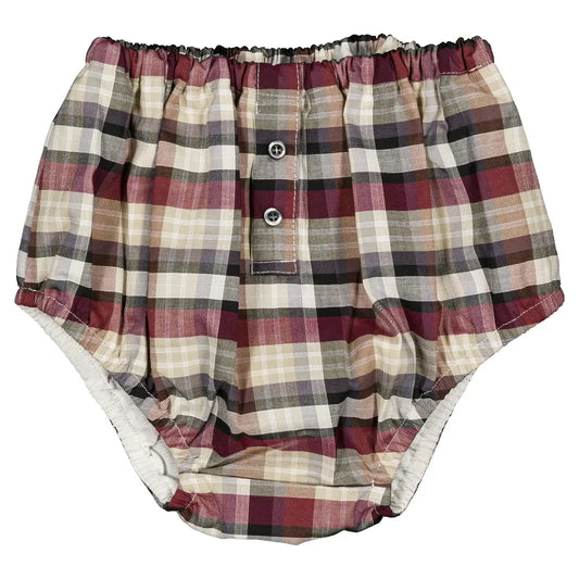 Bloomer CHAILLOT - burgundy&beige tartan [Maison Marelle](26FW)drop1 1