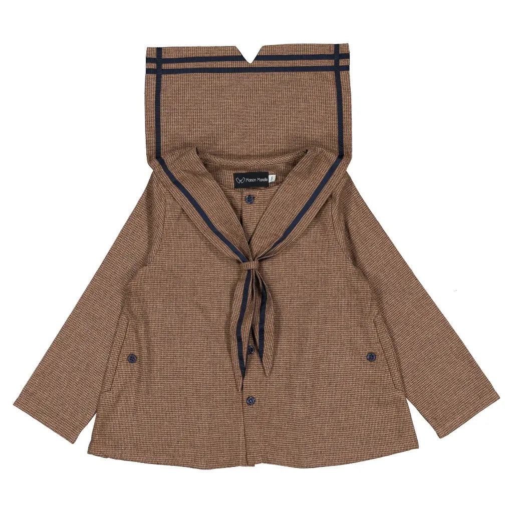 Blouse CHAPTAL - brown houndstooth [Maison Marelle](26FW)drop1 2