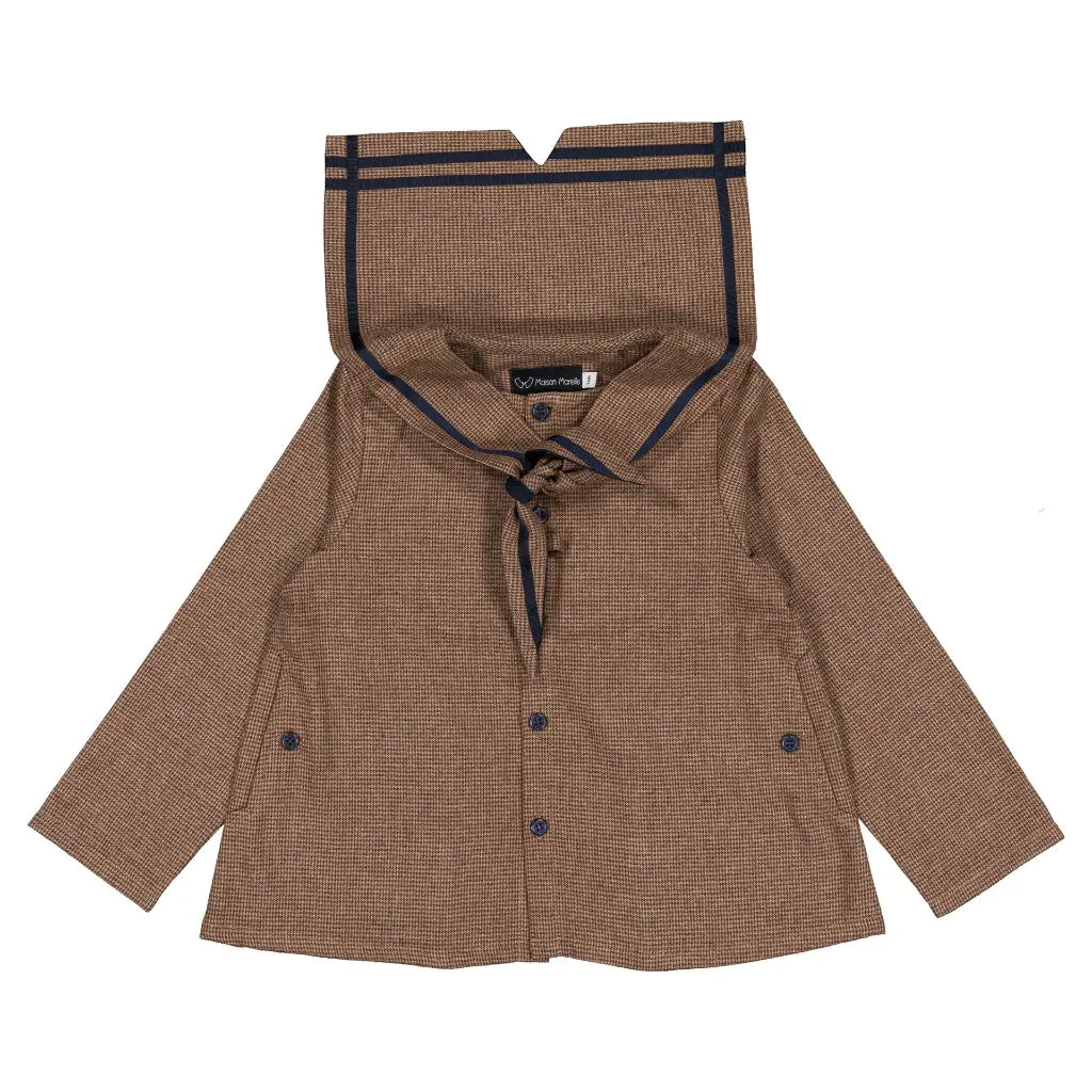 Blouse CHAPTAL - brown houndstooth [Maison Marelle](26FW)drop1 3