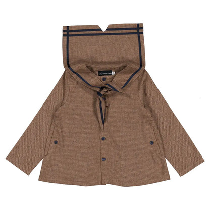 Blouse CHAPTAL - brown houndstooth [Maison Marelle](26FW)drop1 3