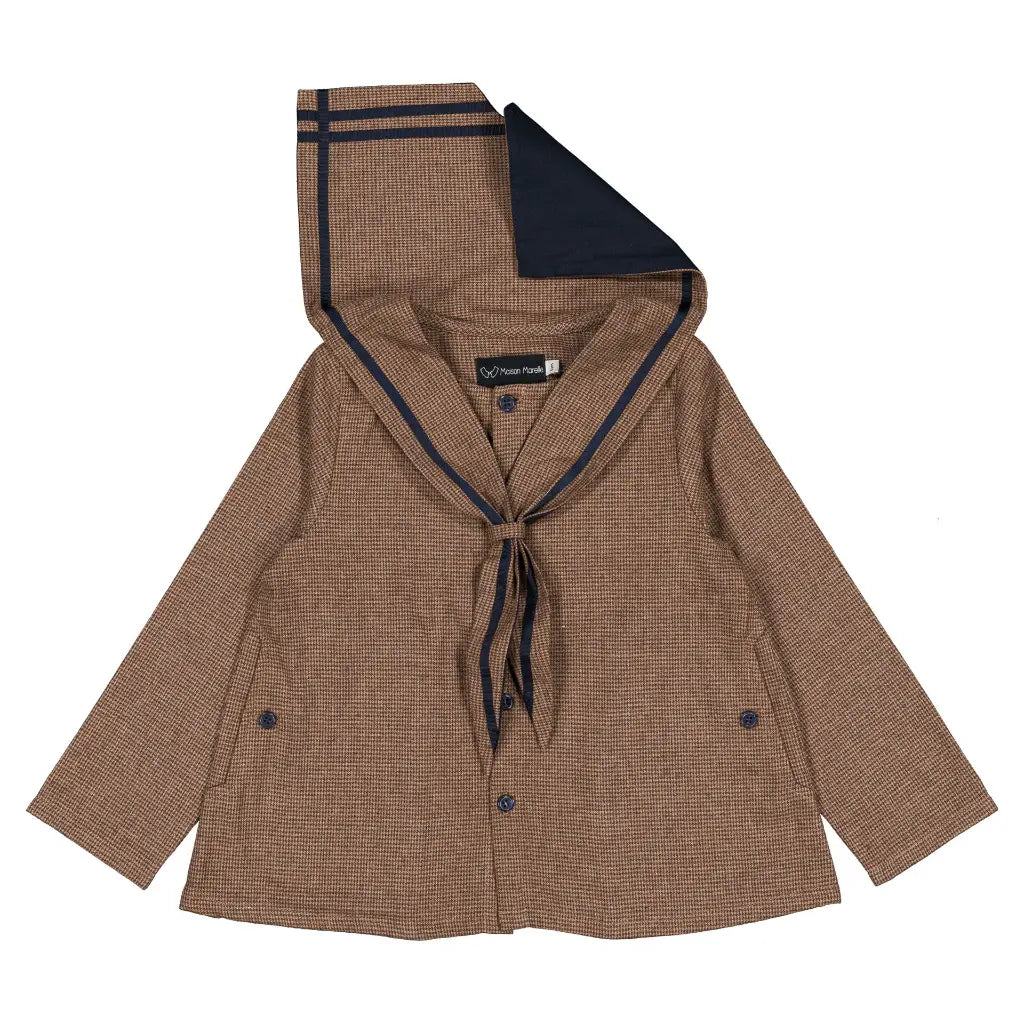 Blouse CHAPTAL - brown houndstooth [Maison Marelle](26FW)drop1 6
