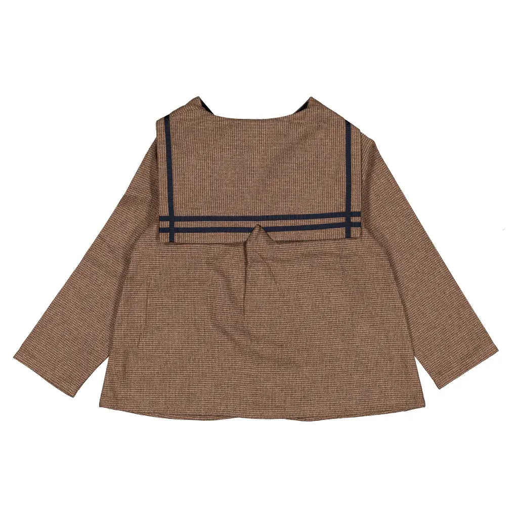 Blouse CHAPTAL - brown houndstooth [Maison Marelle](26FW)drop1 10