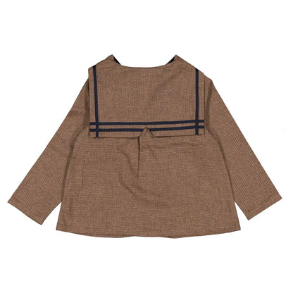 Blouse CHAPTAL - brown houndstooth [Maison Marelle](26FW)drop1 10