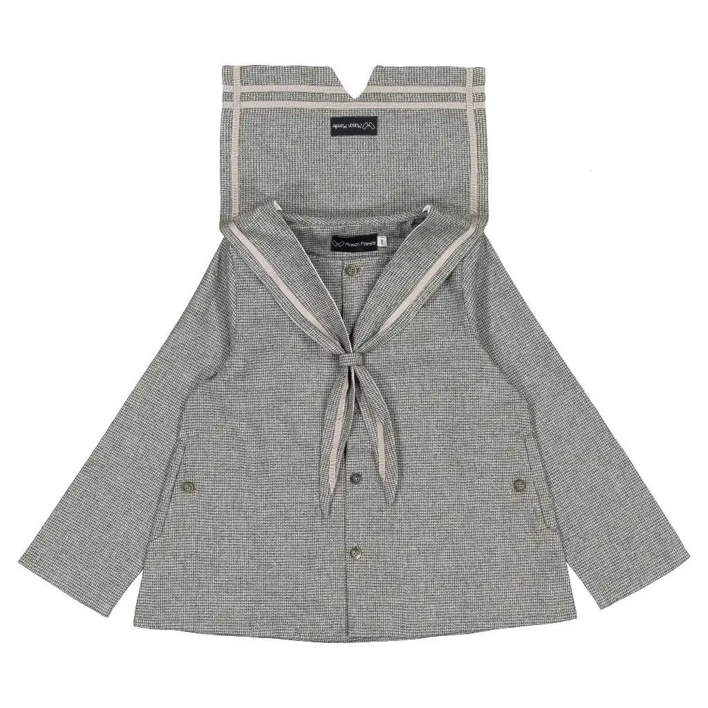 Blouse CHAPTAL - grey houndstooth [Maison Marelle](26FW)drop1 1