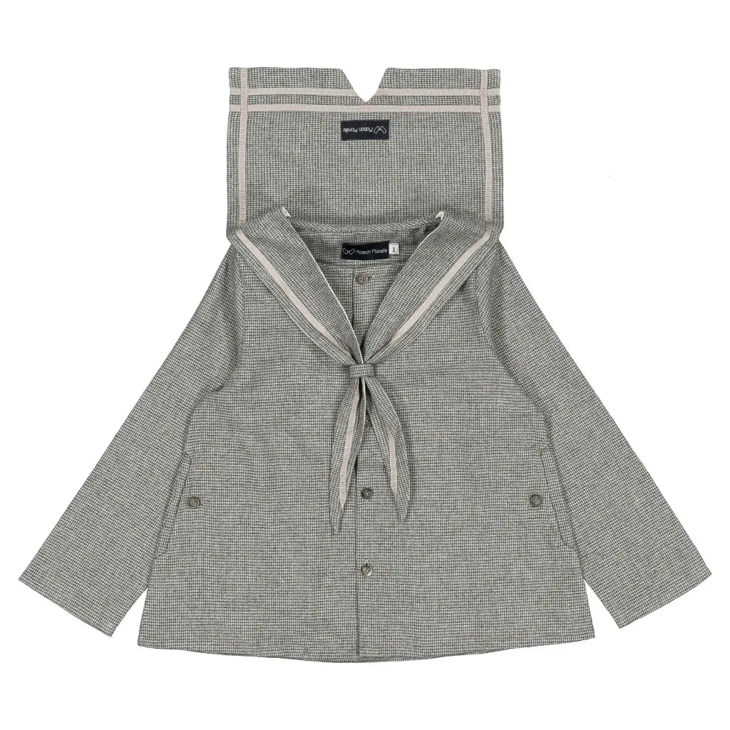 Blouse CHAPTAL - grey houndstooth [Maison Marelle](26FW)drop1 2