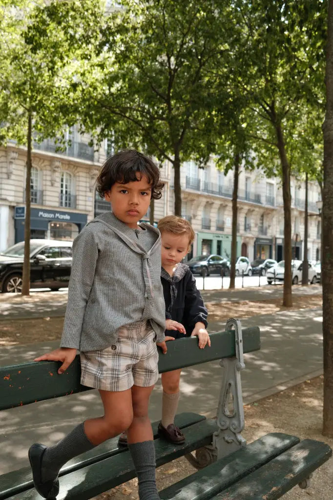 Blouse CHAPTAL - grey houndstooth [Maison Marelle](26FW)drop1 4
