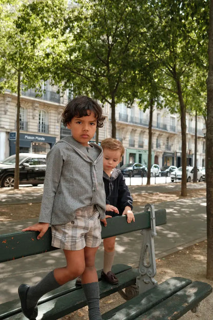 Blouse CHAPTAL - grey houndstooth [Maison Marelle](26FW)drop1 4