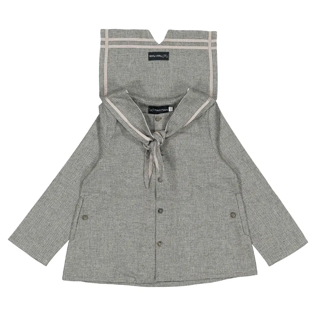 Blouse CHAPTAL - grey houndstooth [Maison Marelle](26FW)drop1 6