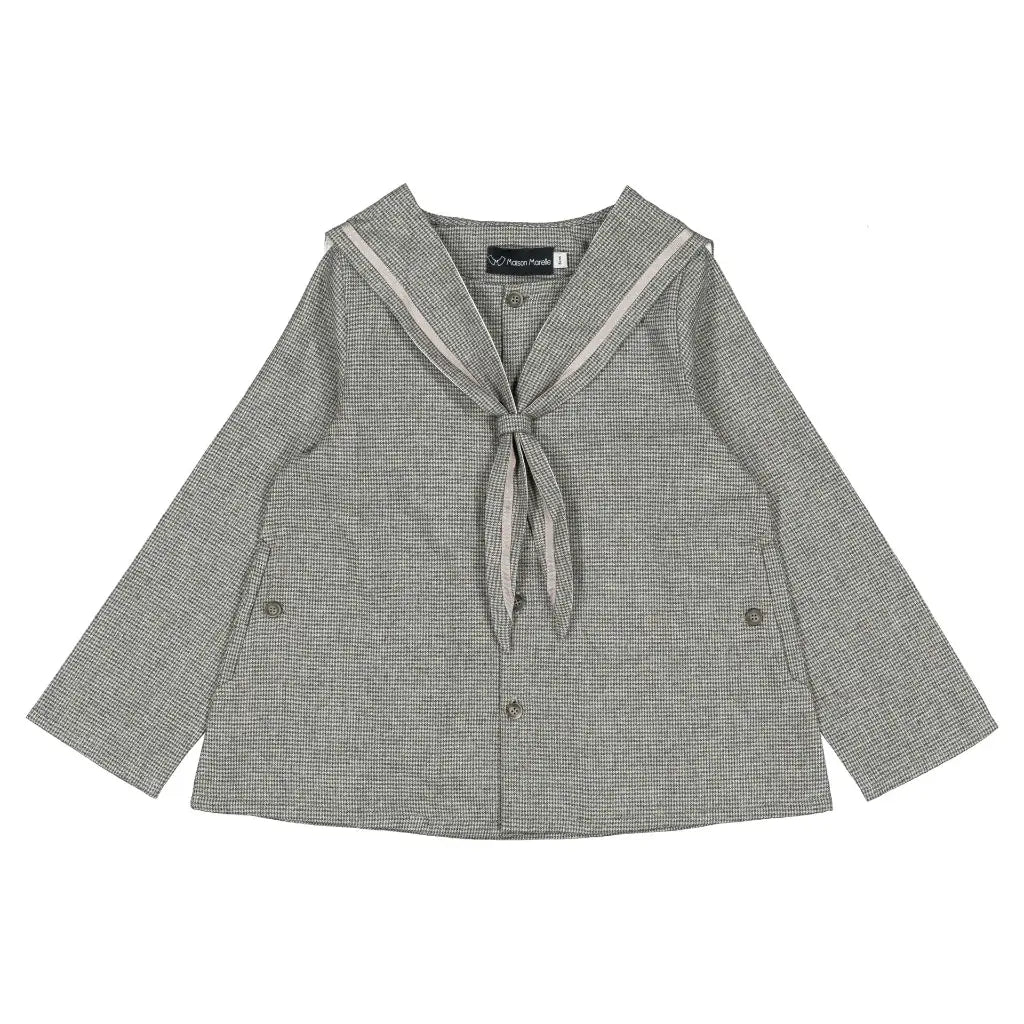 Blouse CHAPTAL - grey houndstooth [Maison Marelle](26FW)drop1 8