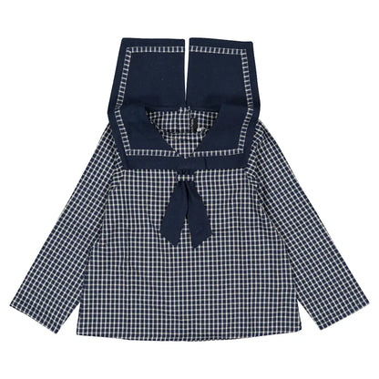 Blouse CHOISY - blue&ecru check [Maison Marelle](26FW)drop1 1