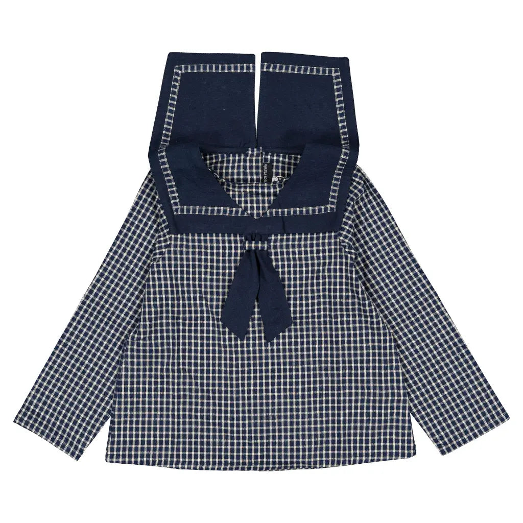 Blouse CHOISY - blue&ecru check [Maison Marelle](26FW)drop1 2