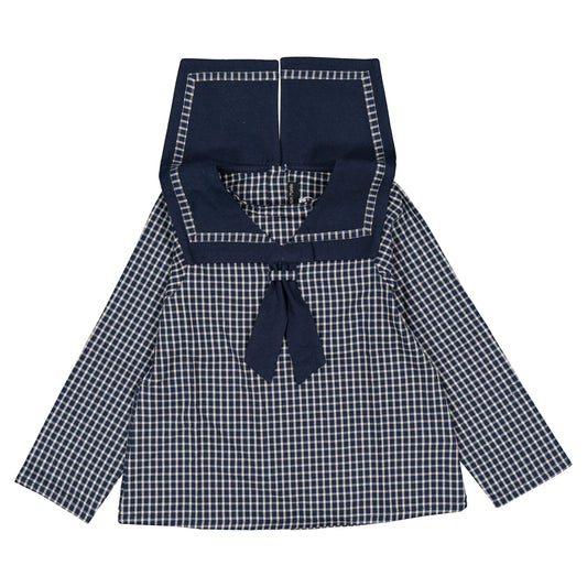 Blouse CHOISY - blue&ecru check [Maison Marelle](26FW)drop1 6