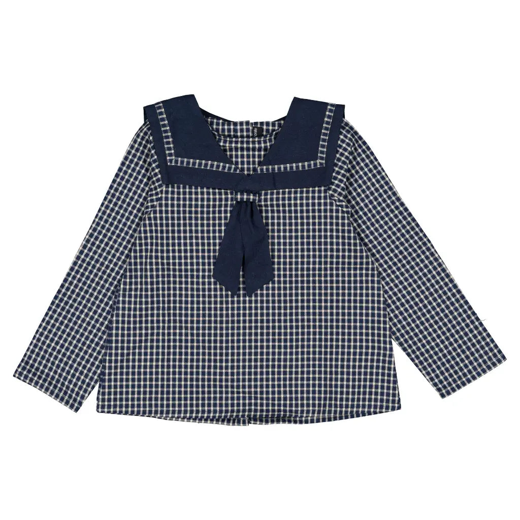 Blouse CHOISY - blue&ecru check [Maison Marelle](26FW)drop1 6