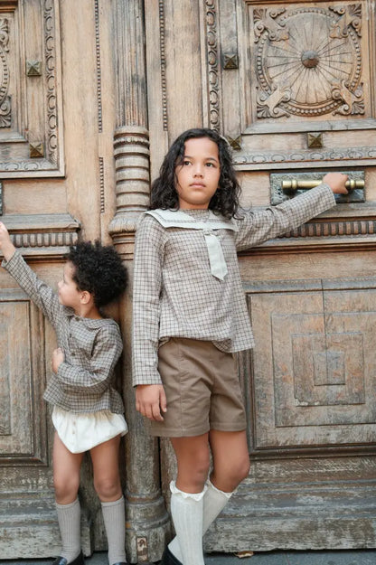 Blouse CHOISY - olive check [Maison Marelle](26FW)drop1 4