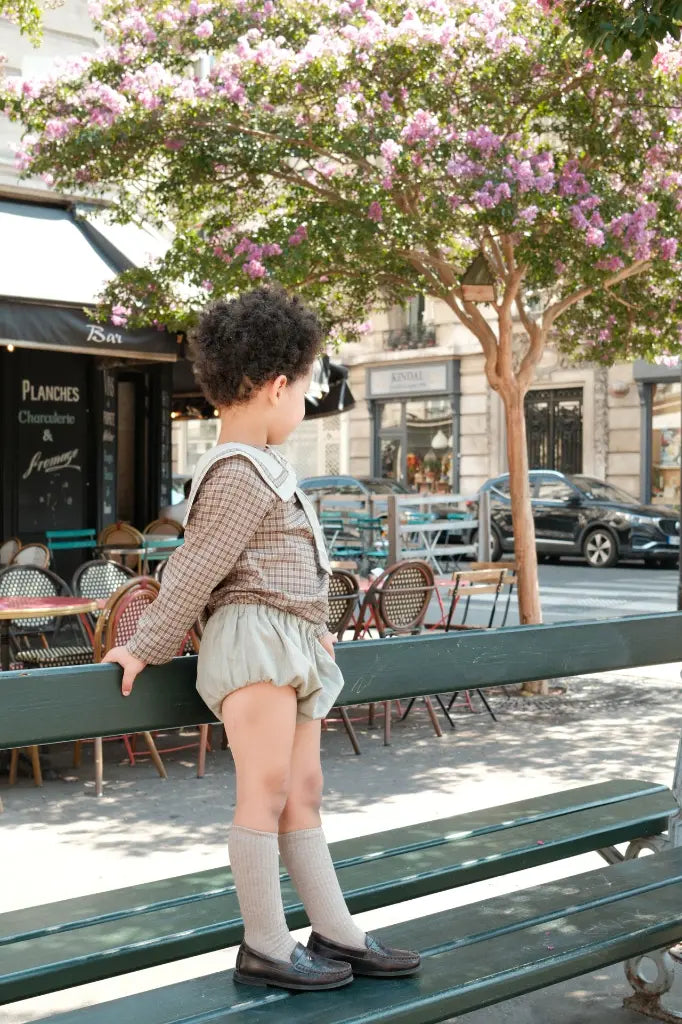 Blouse CHOISY - olive check [Maison Marelle](26FW)drop1 5