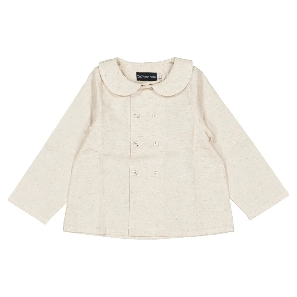 Blouse CONVENTION - beige linen [Maison Marelle](26FW)drop1 2
