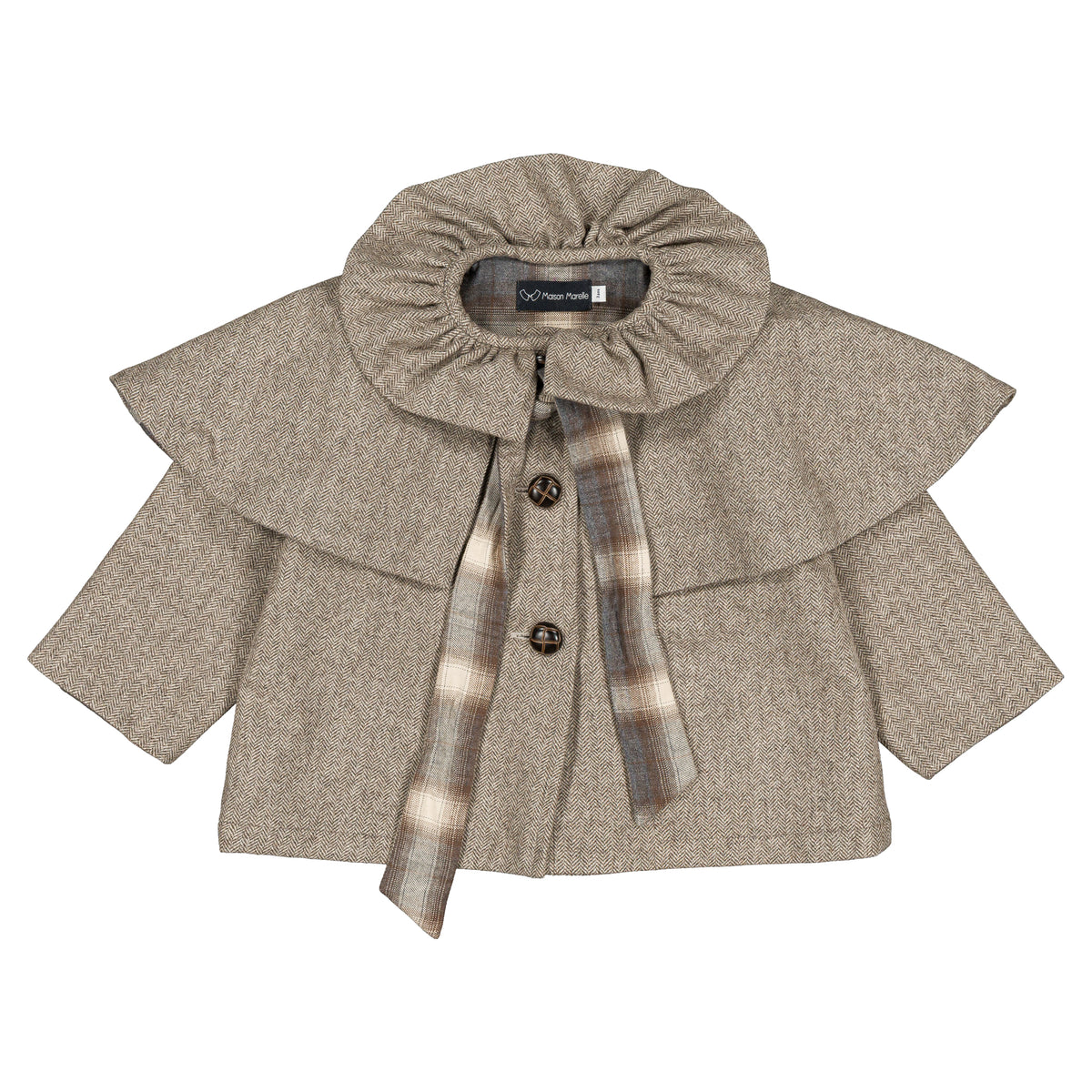 Jacket DURET - taupe chevron [Maison Marelle](26FW)drop1 4