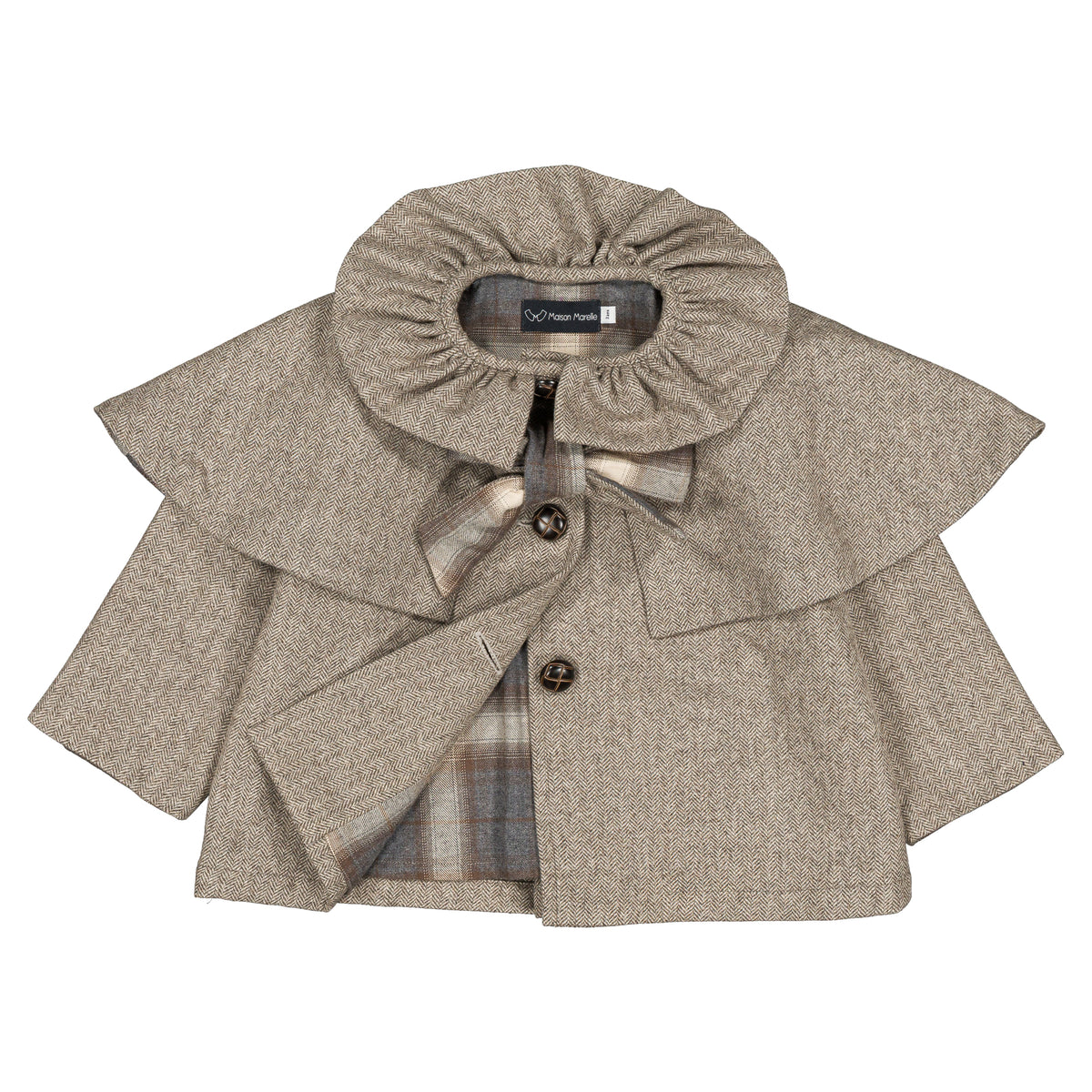 Jacket DURET - taupe chevron [Maison Marelle](26FW)drop1 5