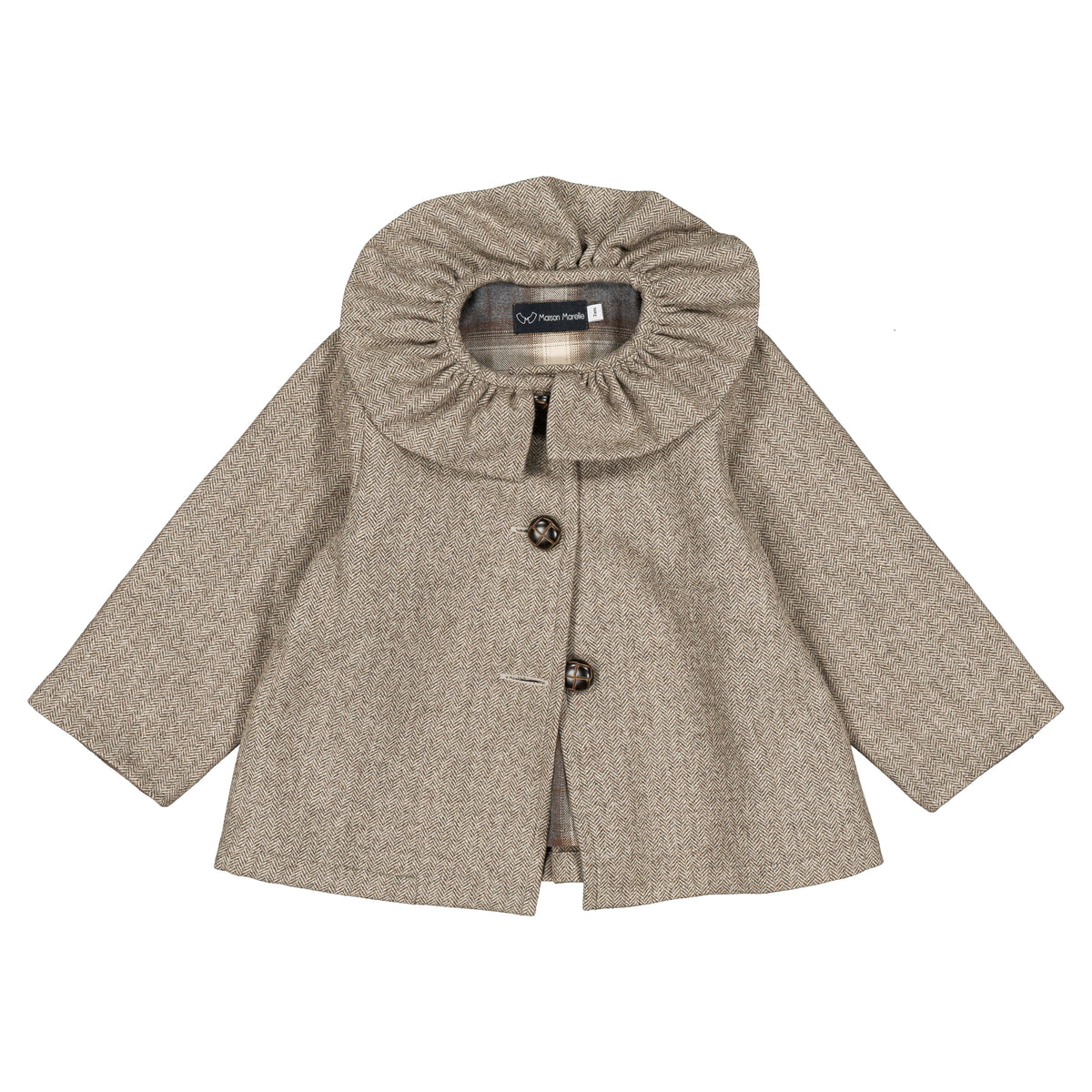 Jacket DURET - taupe chevron [Maison Marelle](26FW)drop1 8