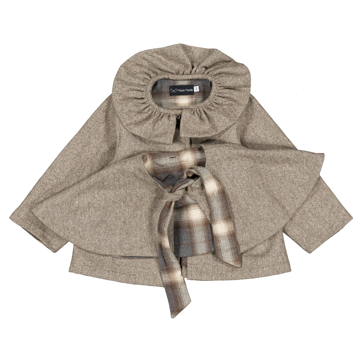 Jacket DURET - taupe chevron [Maison Marelle](26FW)drop1 10