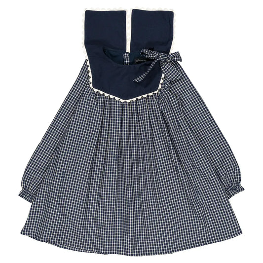 Dress ELIE - blue&ecru check [Maison Marelle](26FW)drop1 1