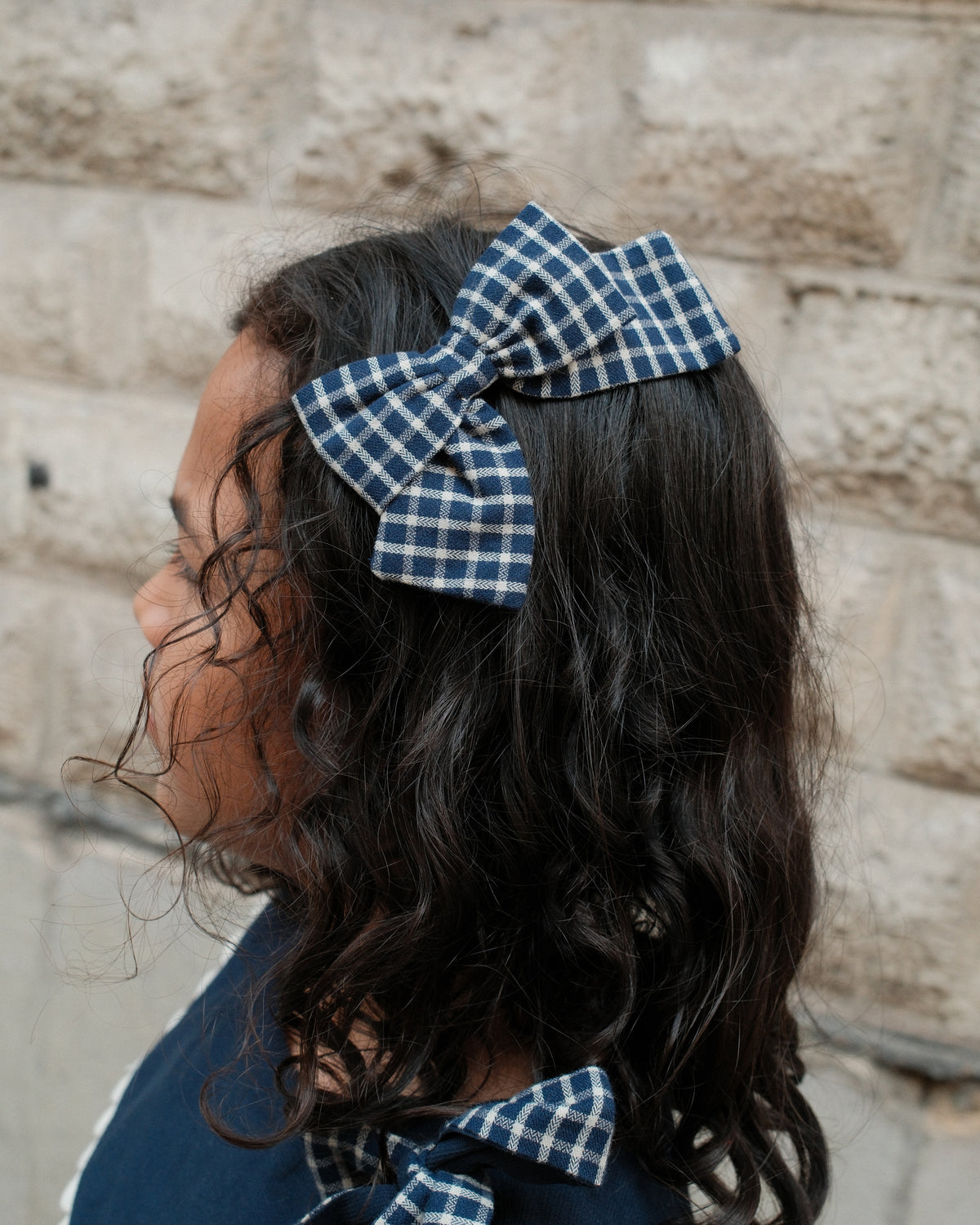 HALLES - blue&ecru check [Maison Marelle](26FW)drop1 1