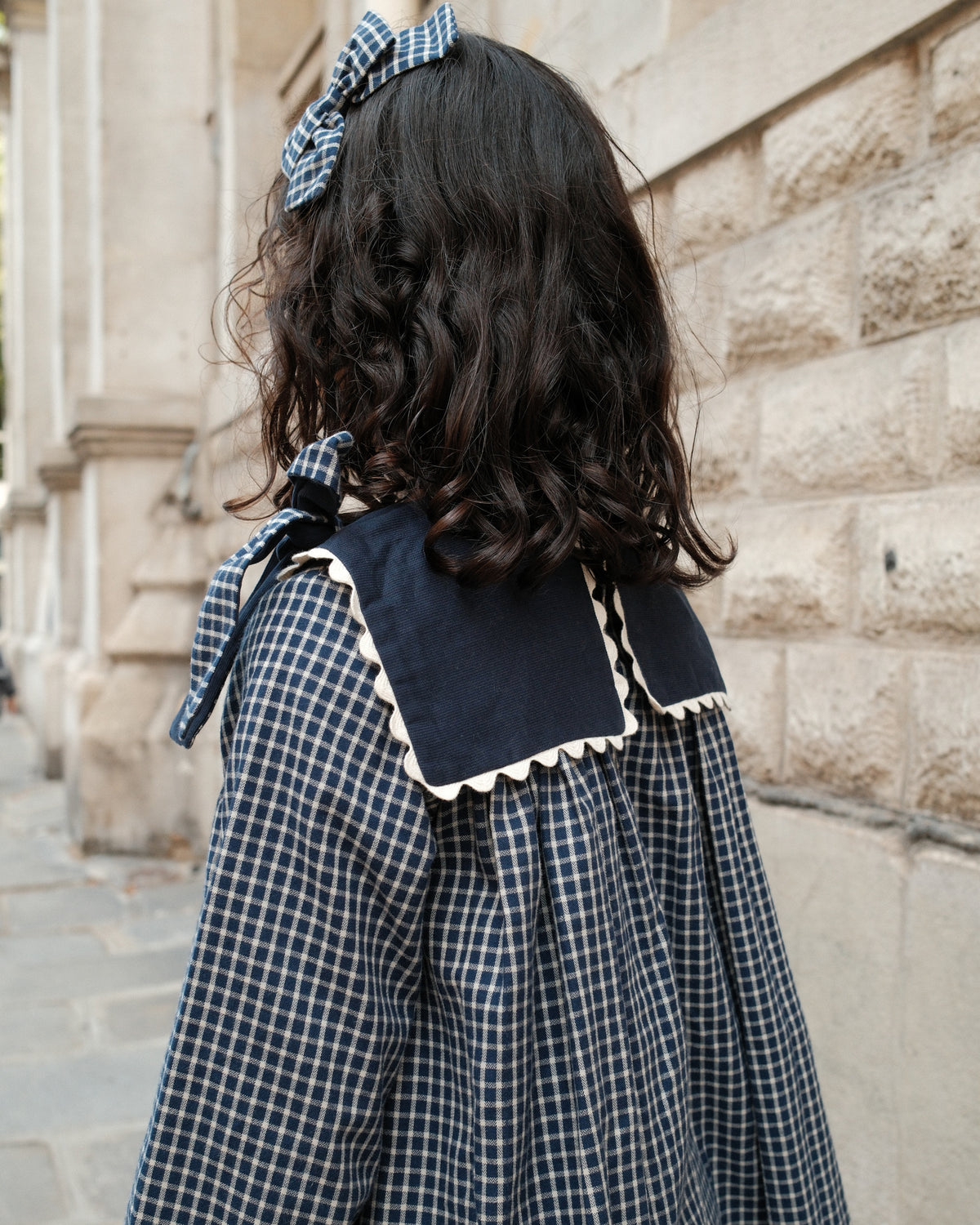 HALLES - blue&ecru check [Maison Marelle](26FW)drop1 2