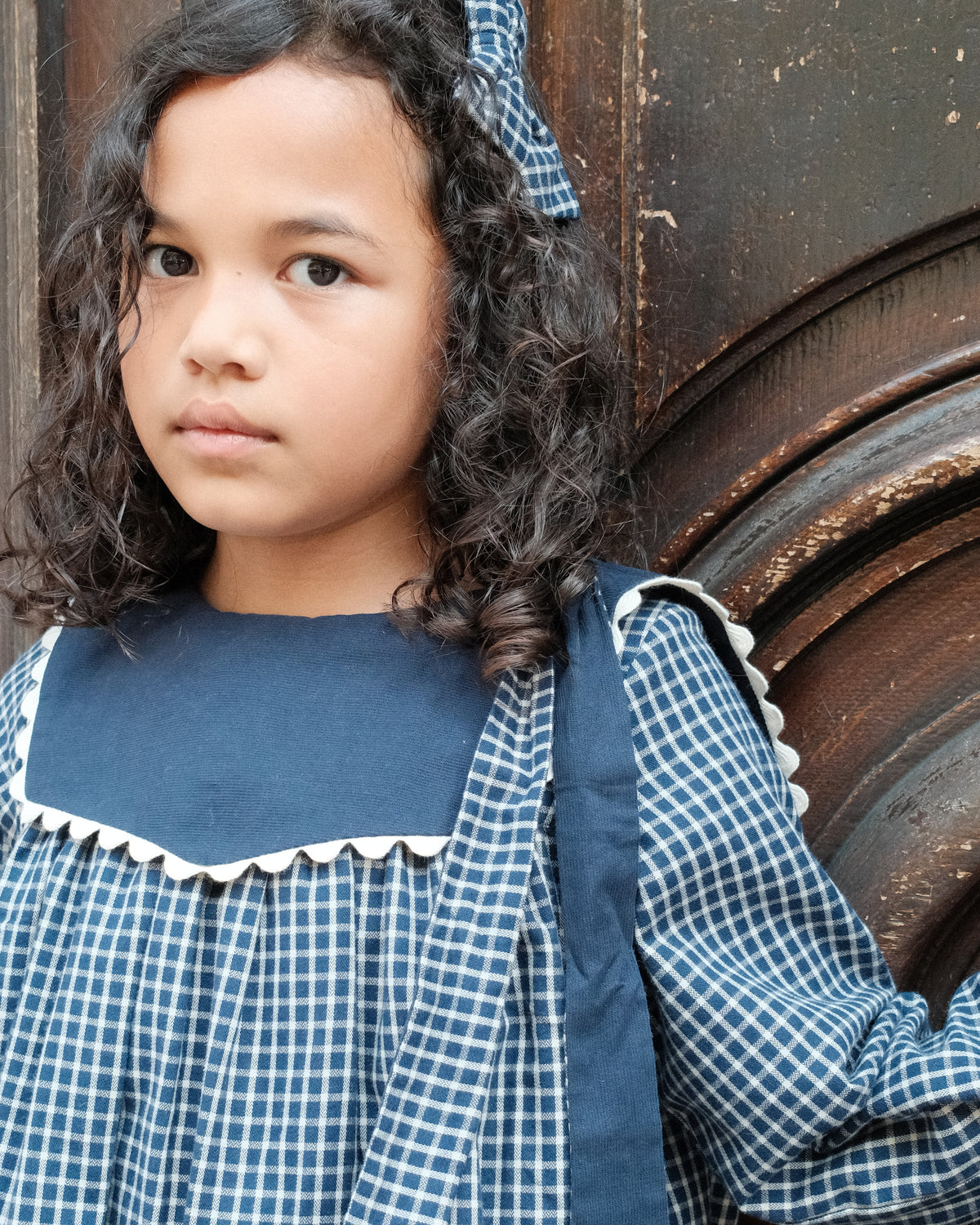 HALLES - blue&ecru check [Maison Marelle](26FW)drop1 3