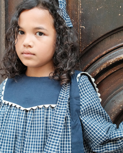 HALLES - blue&ecru check [Maison Marelle](26FW)drop1 3