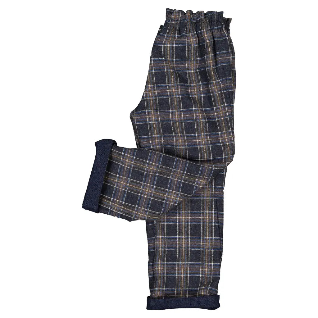 Pants LEBON - blue chevron / blue tartan [Maison Marelle](26FW)drop1 2